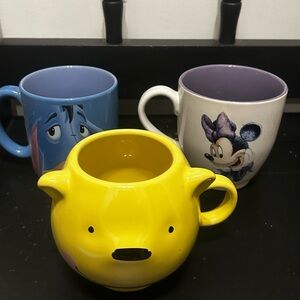 (3) Disney Collectable large Mug  Set